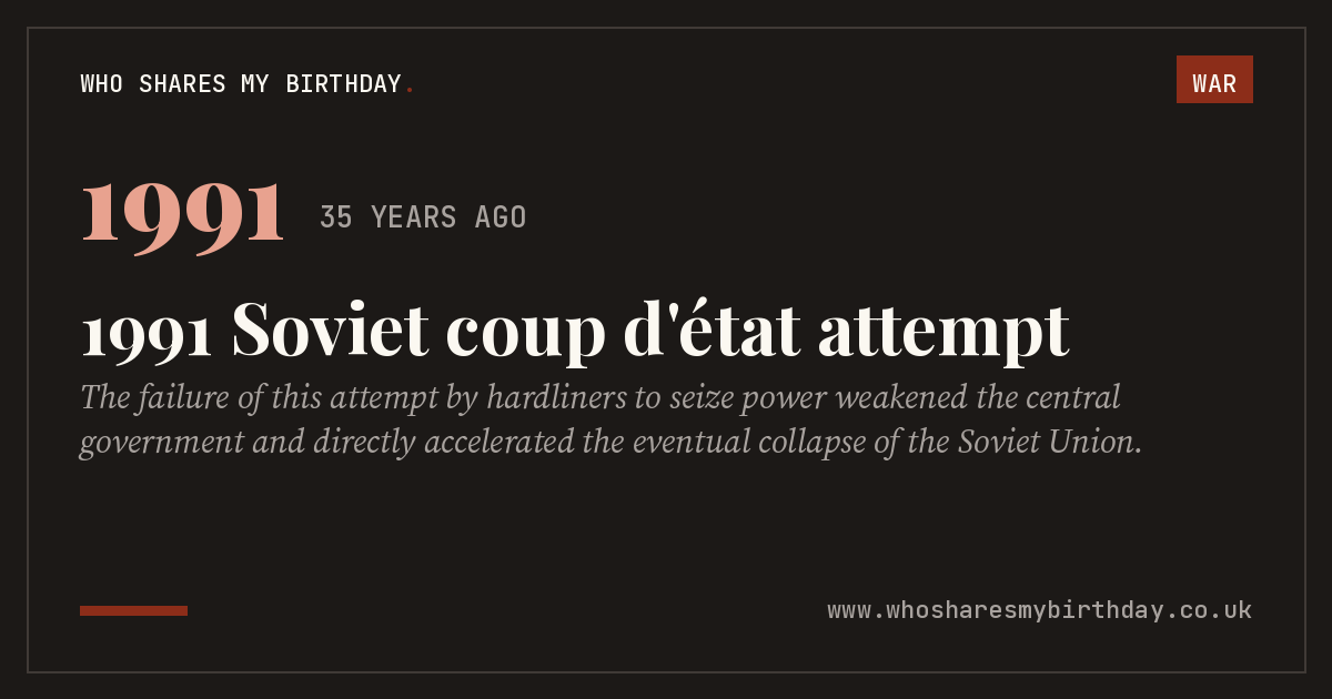 1991 Soviet coup d'état attempt