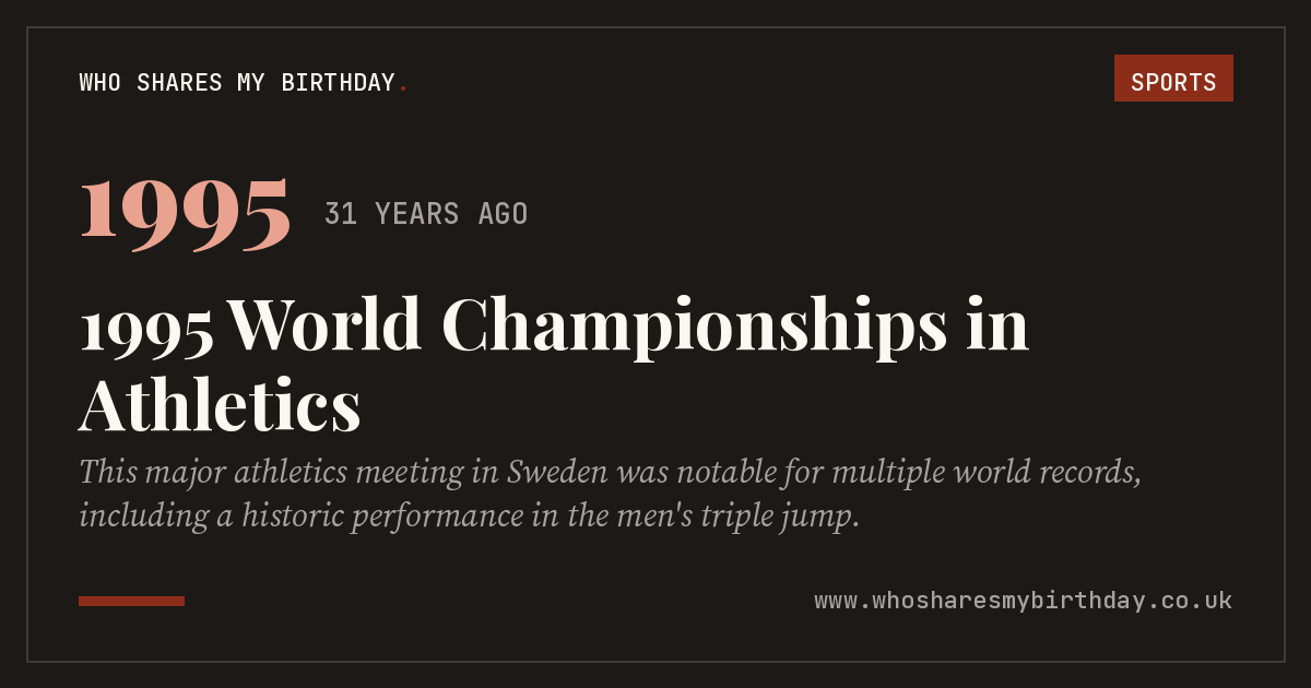 1995 World Championships in Athletics