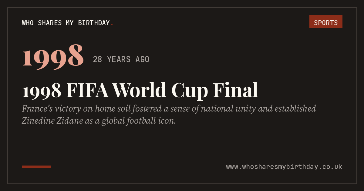 1998 FIFA World Cup Final