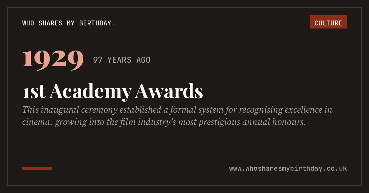 1st Academy Awards