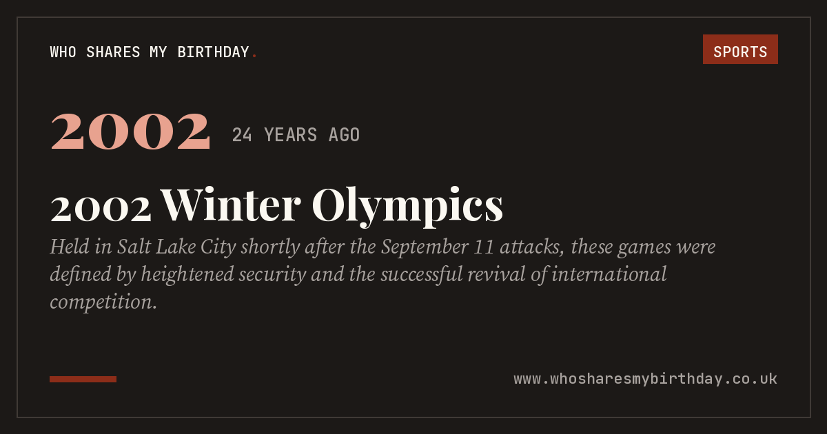 2002 Winter Olympics