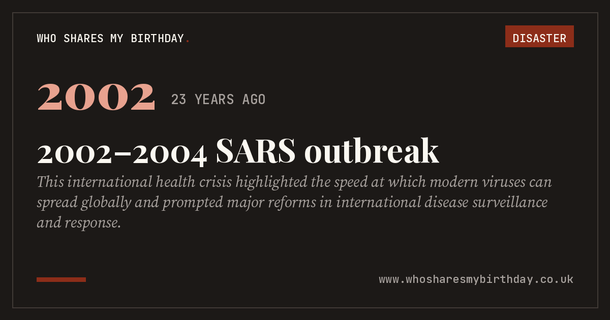 2002–2004 SARS outbreak