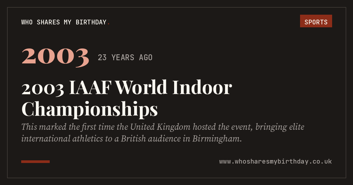 2003 IAAF World Indoor Championships
