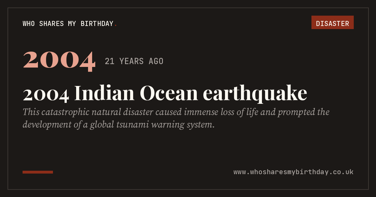 2004 Indian Ocean earthquake