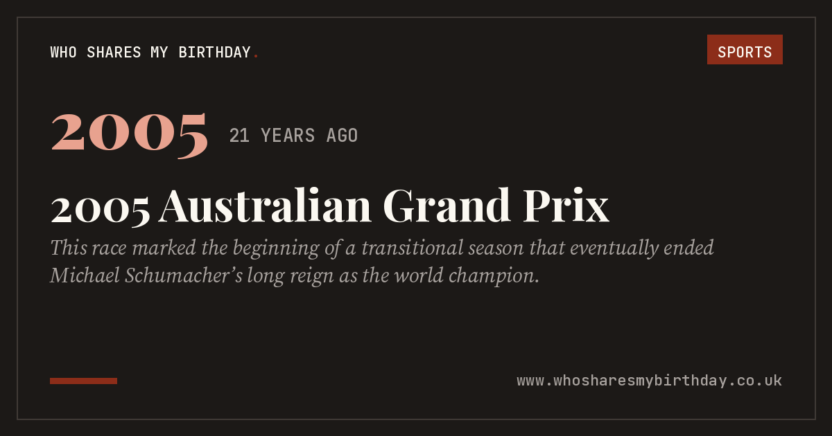 2005 Australian Grand Prix