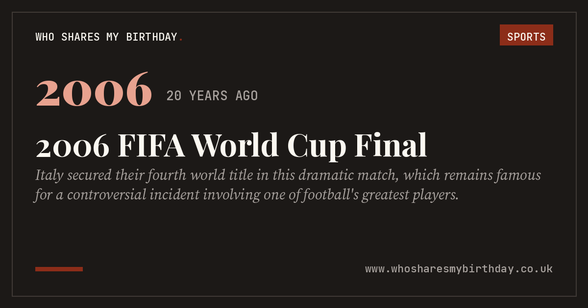 2006 FIFA World Cup Final