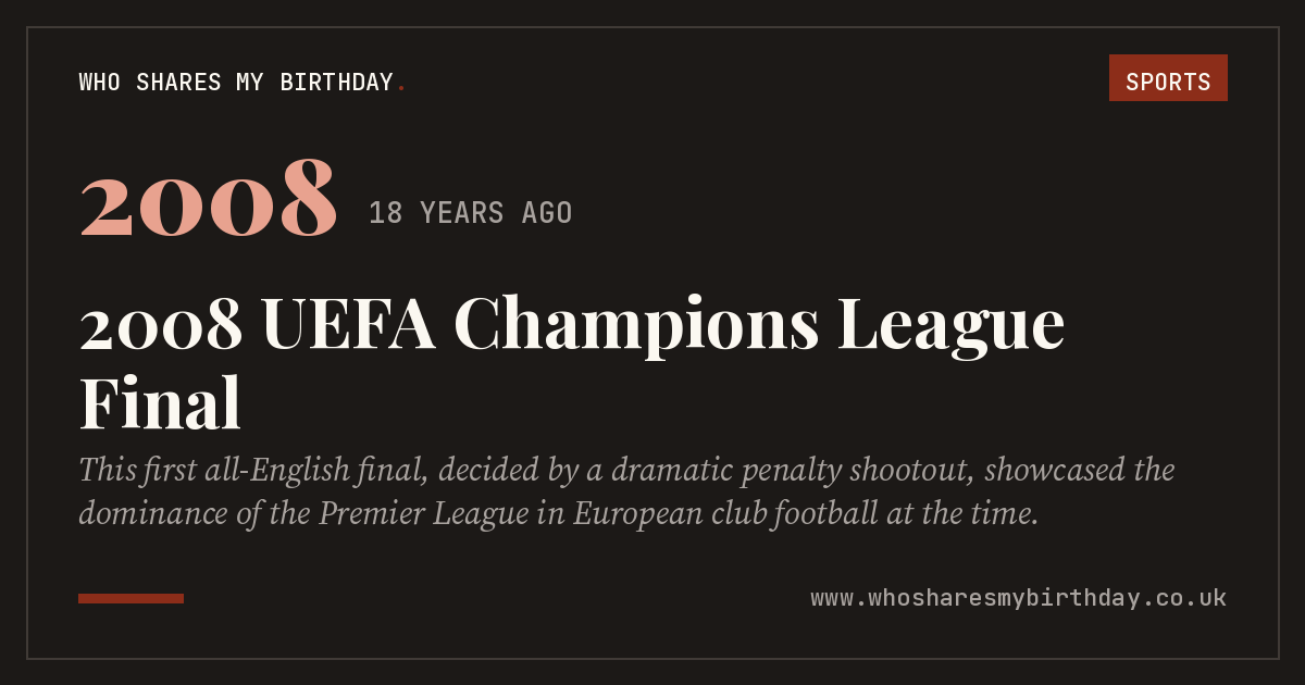 2008 UEFA Champions League Final