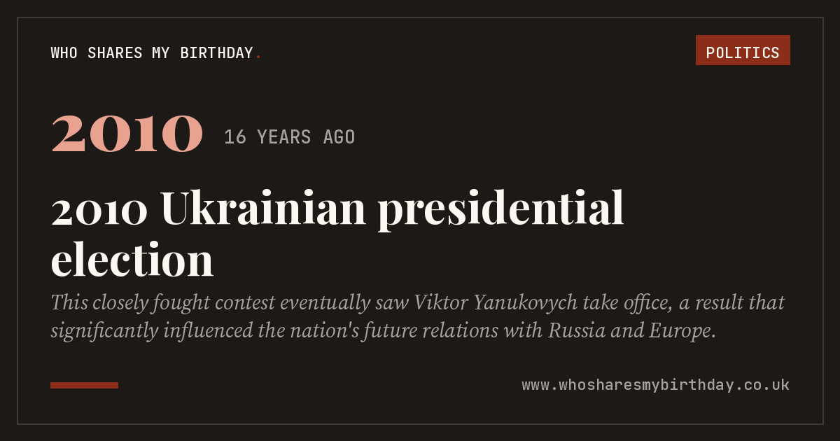 2010 Ukrainian presidential election