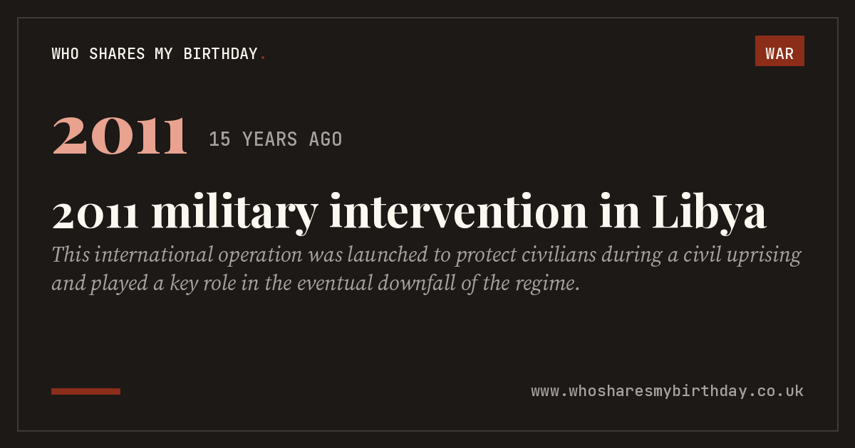 2011 military intervention in Libya