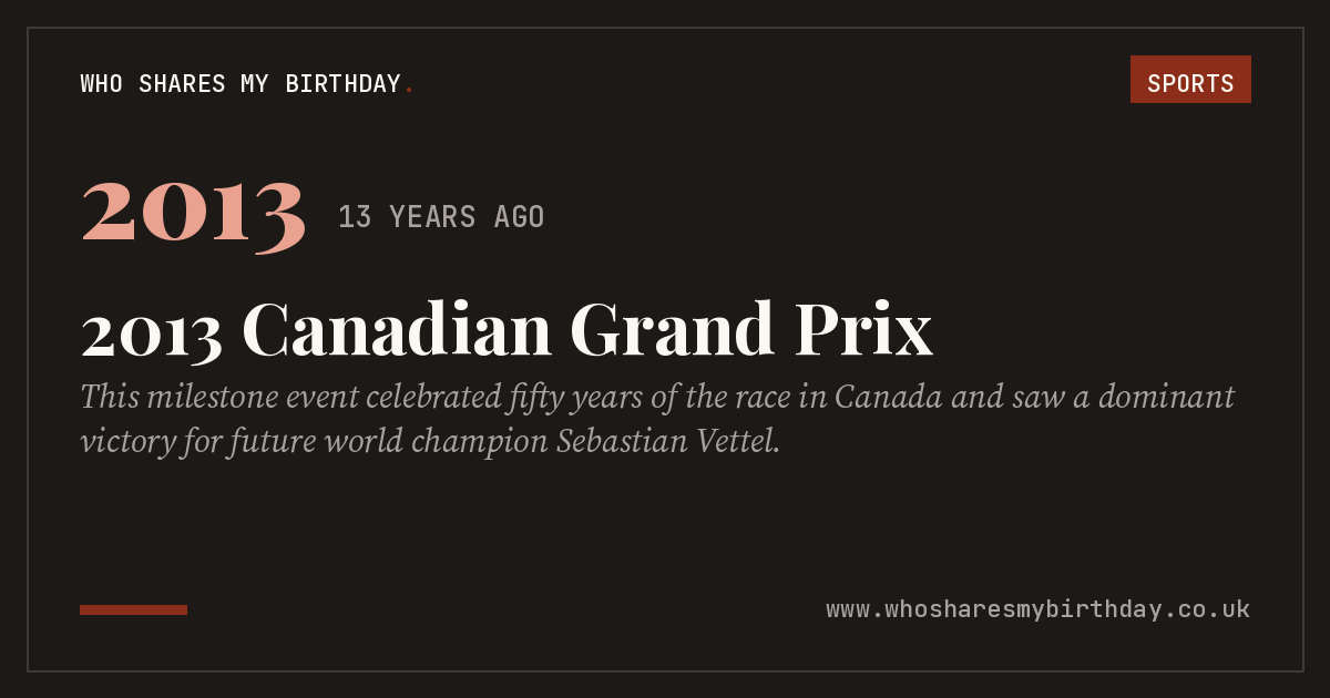 2013 Canadian Grand Prix