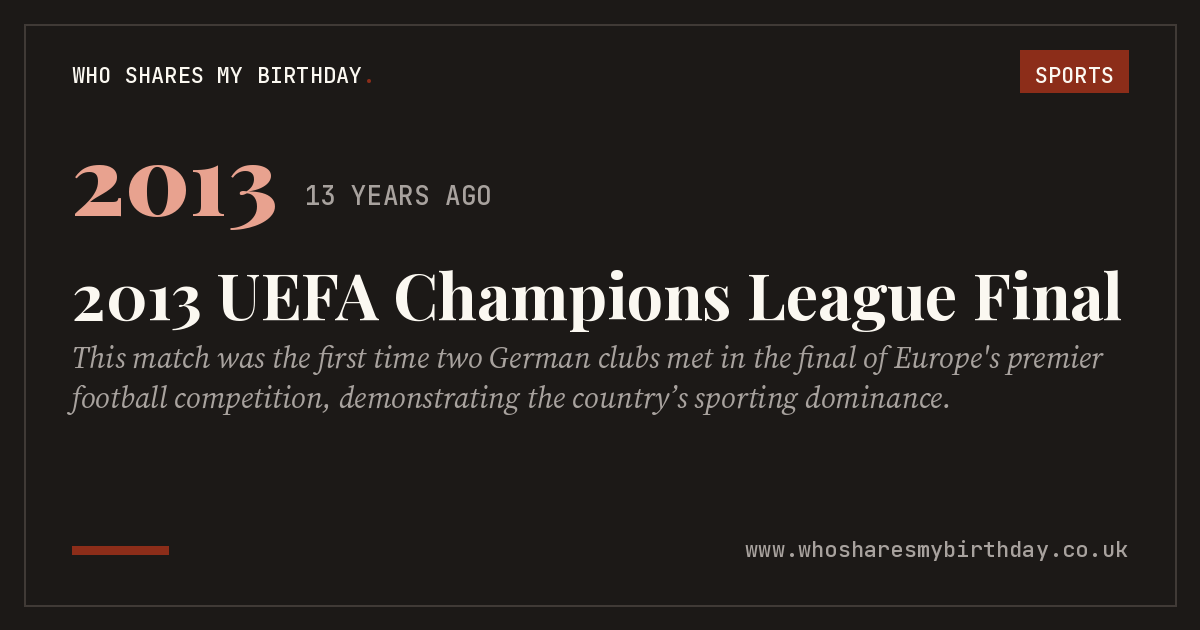 2013 UEFA Champions League Final