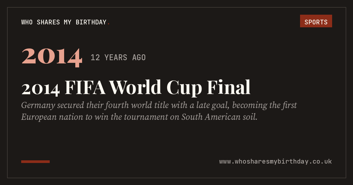 2014 FIFA World Cup Final