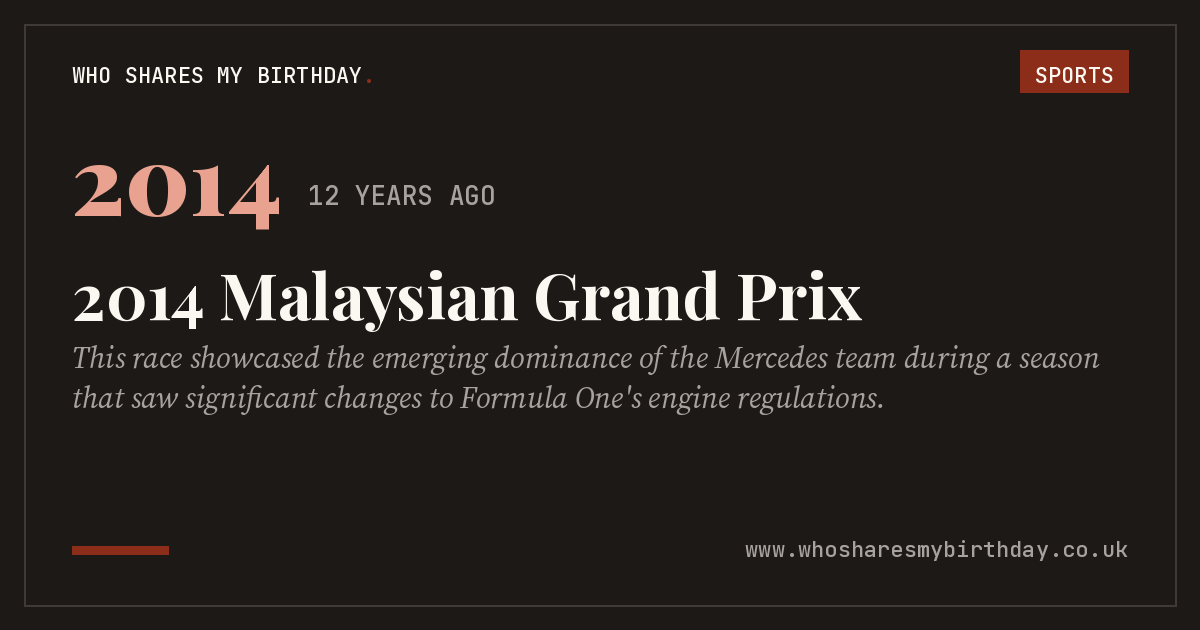 2014 Malaysian Grand Prix