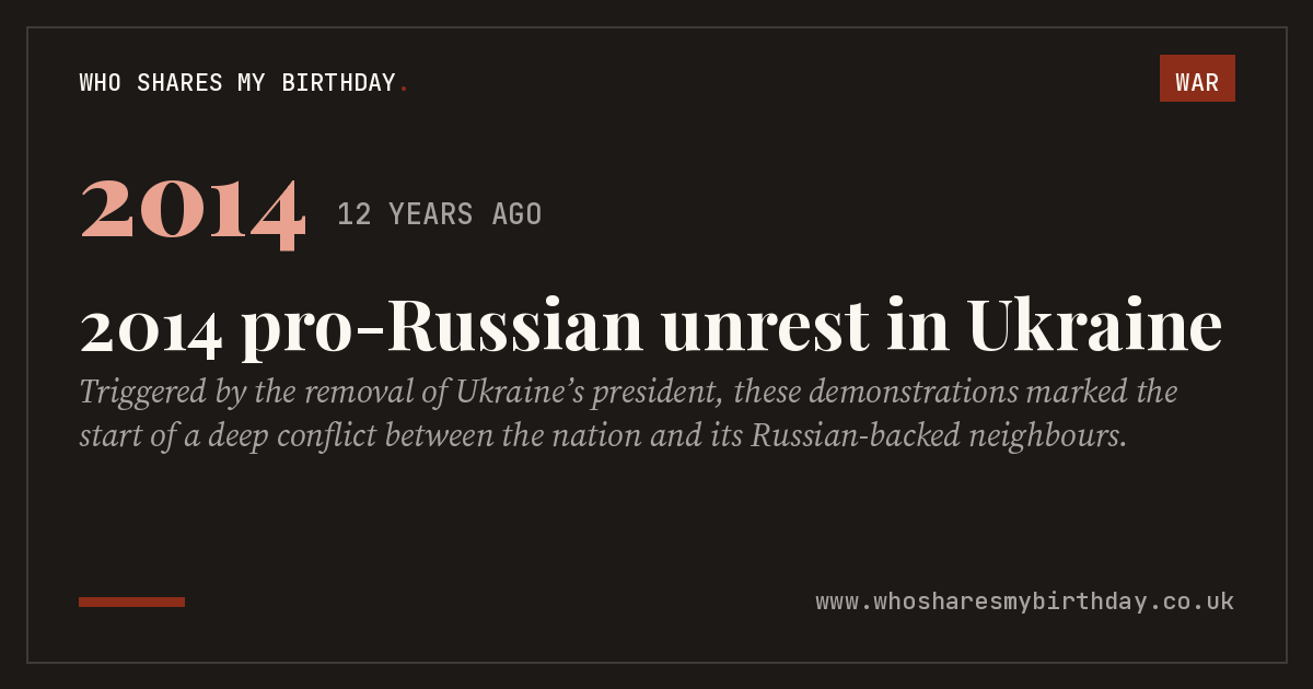 2014 pro-Russian unrest in Ukraine