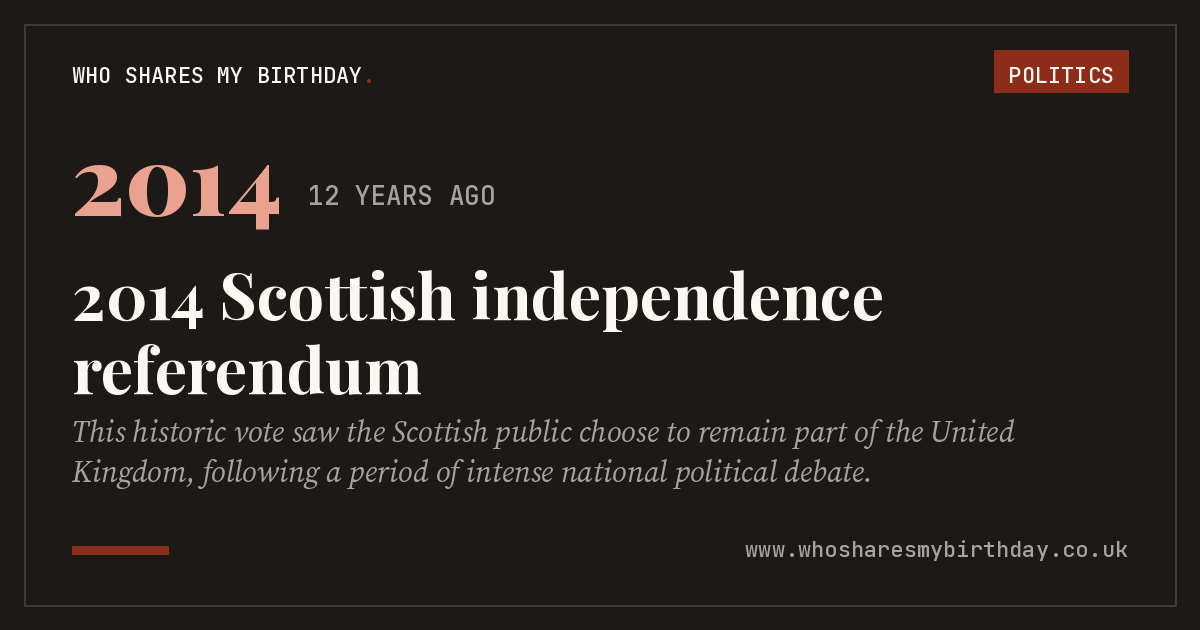 2014 Scottish independence referendum