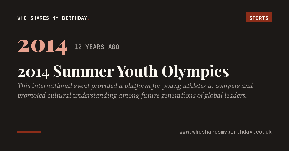 2014 Summer Youth Olympics