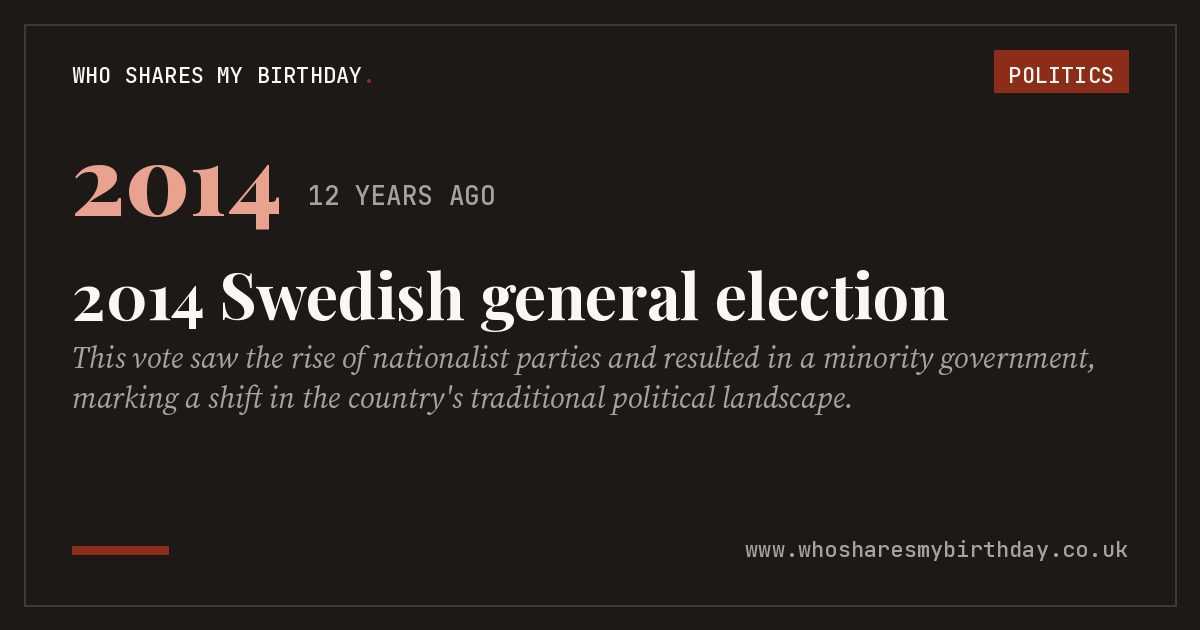 2014 Swedish general election