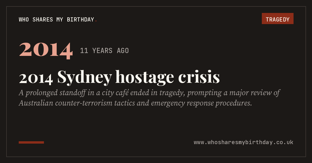 2014 Sydney hostage crisis