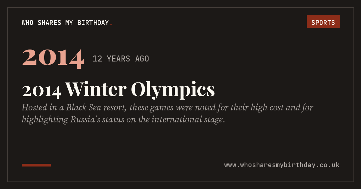 2014 Winter Olympics