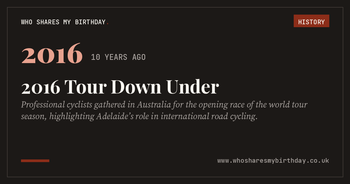 2016 Tour Down Under