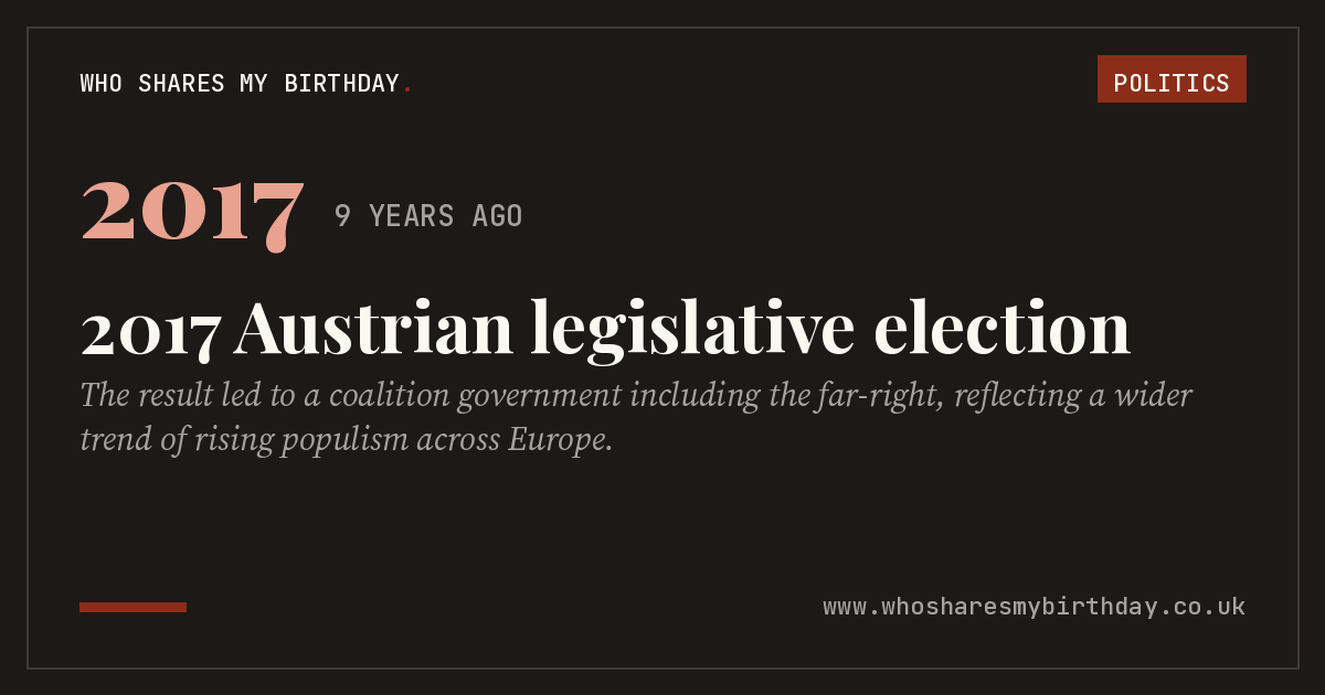 2017 Austrian legislative election