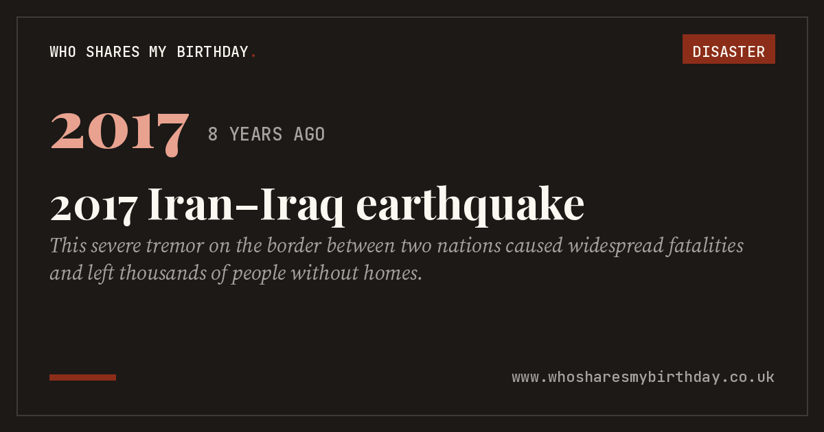 2017 Iran–Iraq earthquake