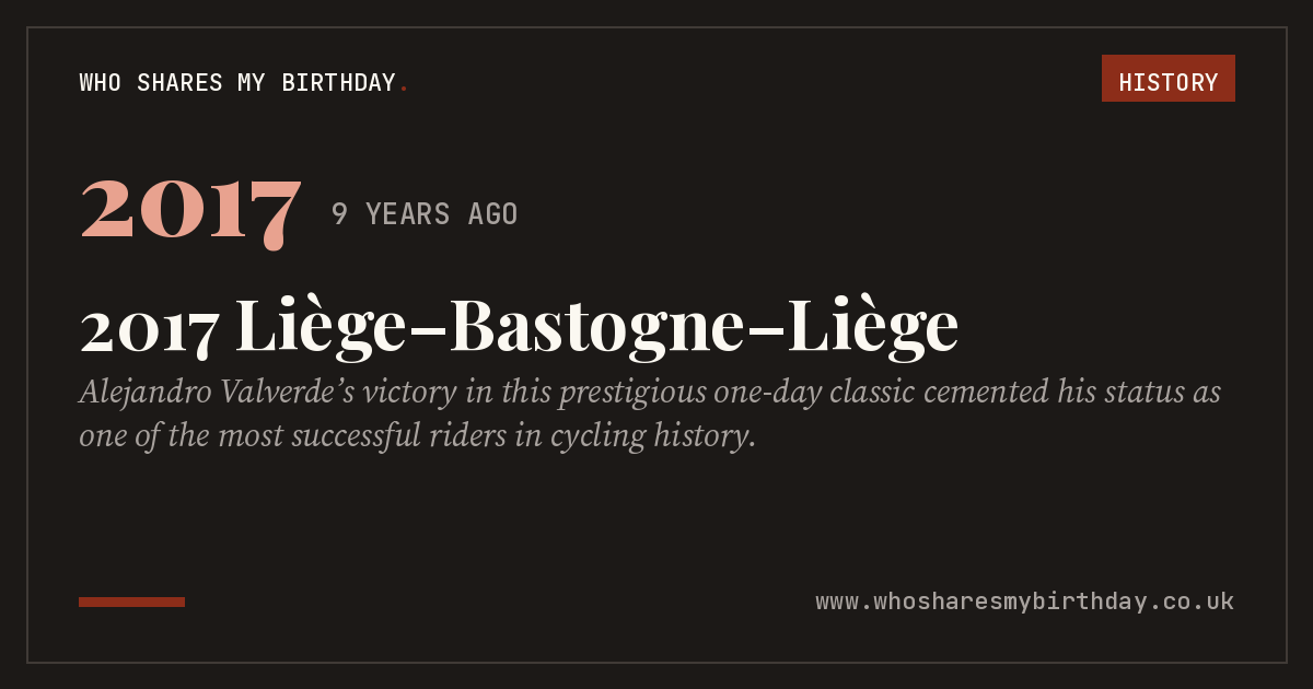 2017 Liège–Bastogne–Liège