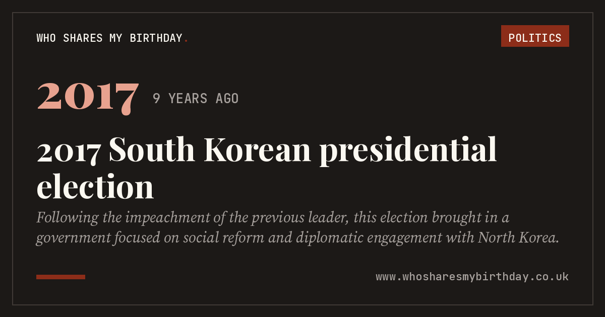 2017 South Korean presidential election