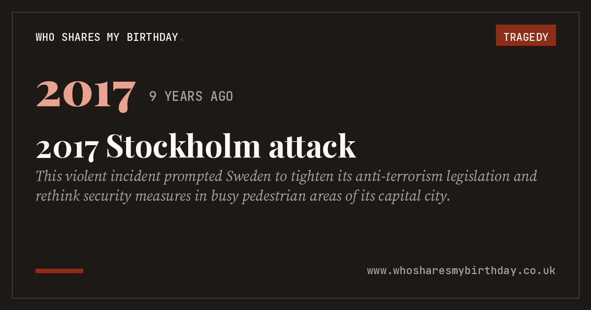 2017 Stockholm attack