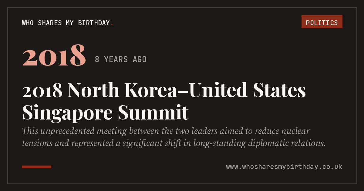 2018 North Korea–United States Singapore Summit