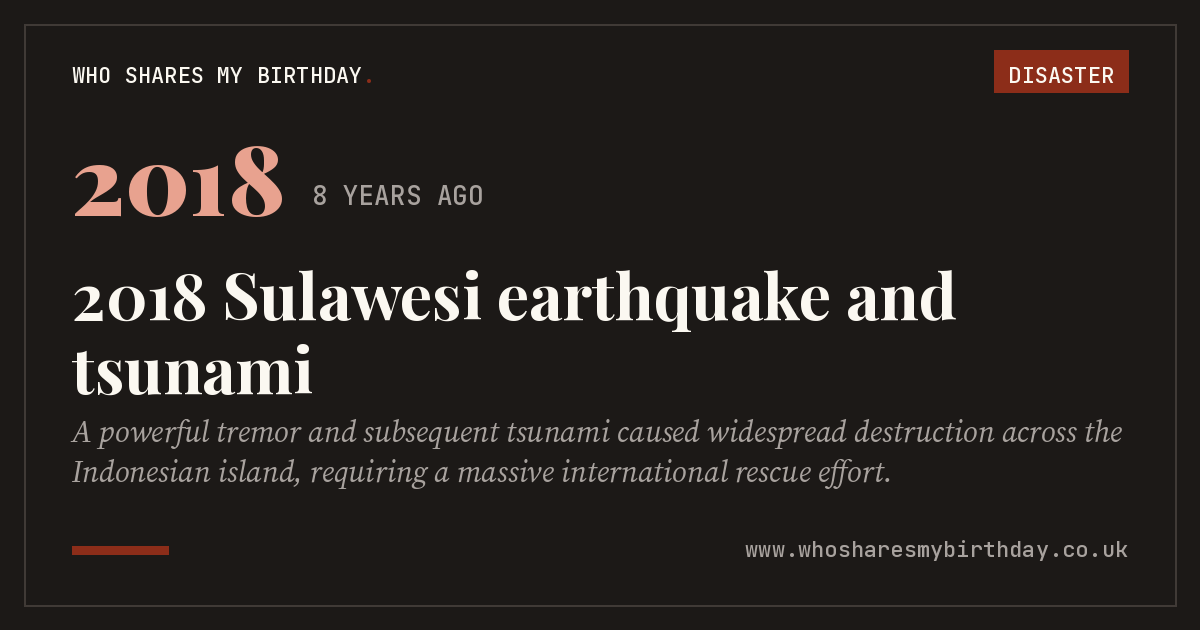 2018 Sulawesi earthquake and tsunami