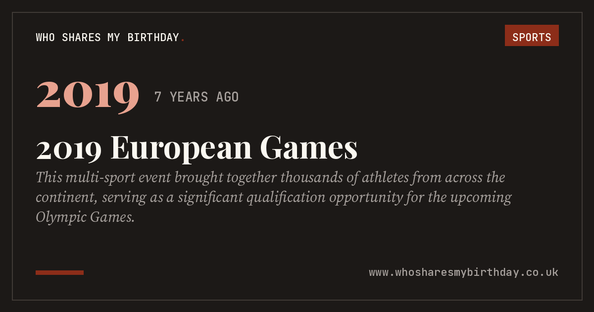 2019 European Games