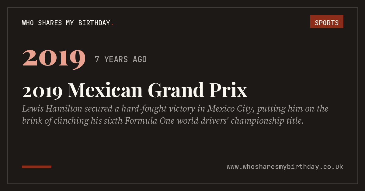 2019 Mexican Grand Prix