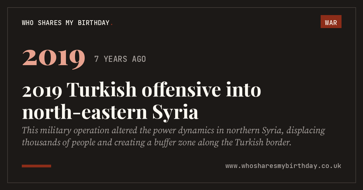 2019 Turkish offensive into north-eastern Syria