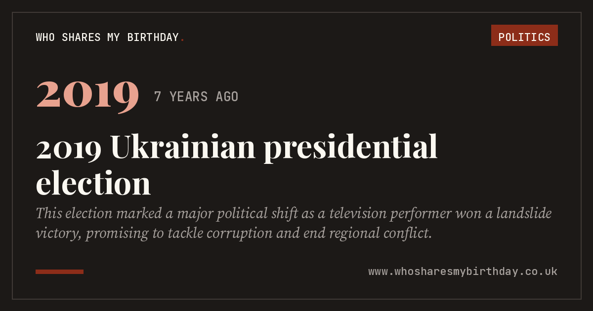 2019 Ukrainian presidential election