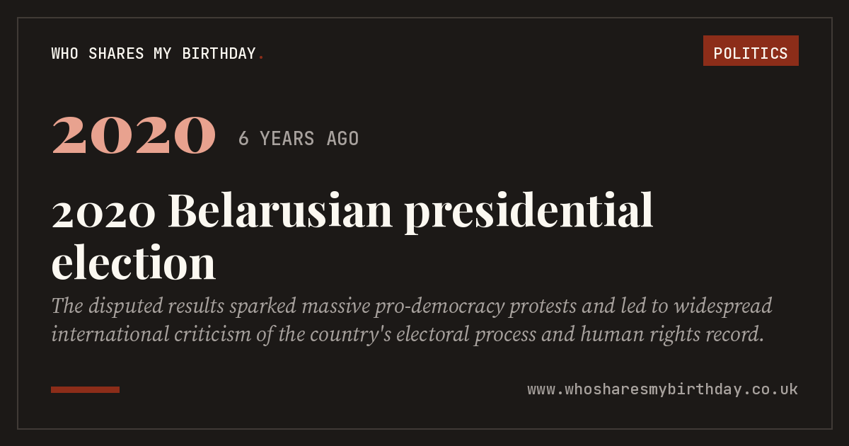 2020 Belarusian presidential election