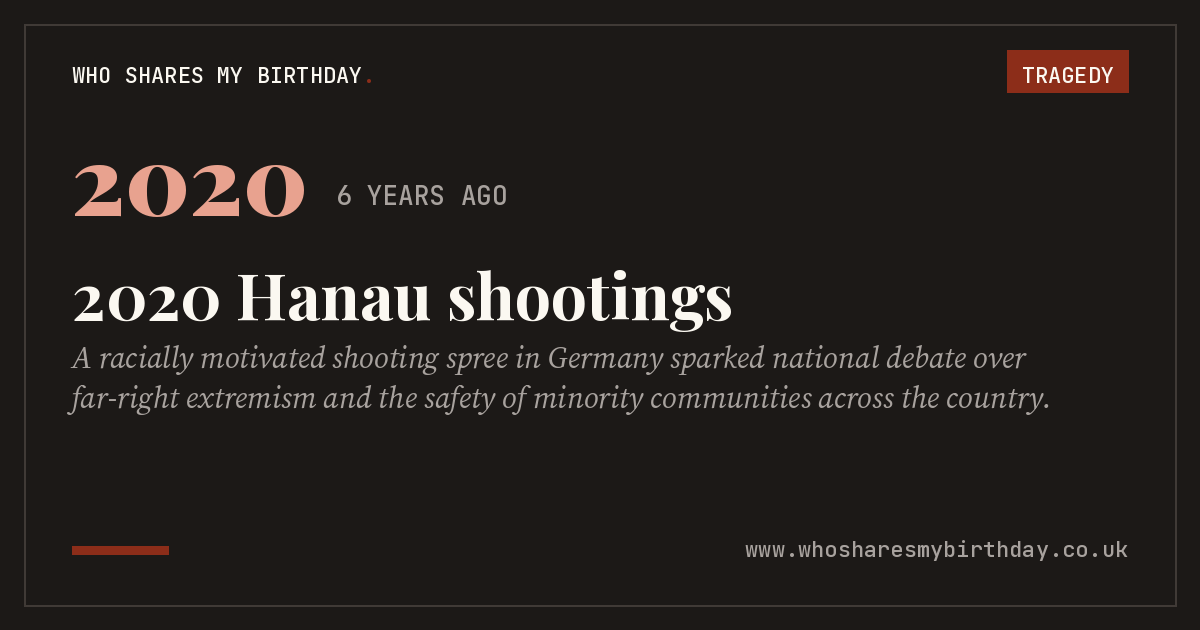 2020 Hanau shootings