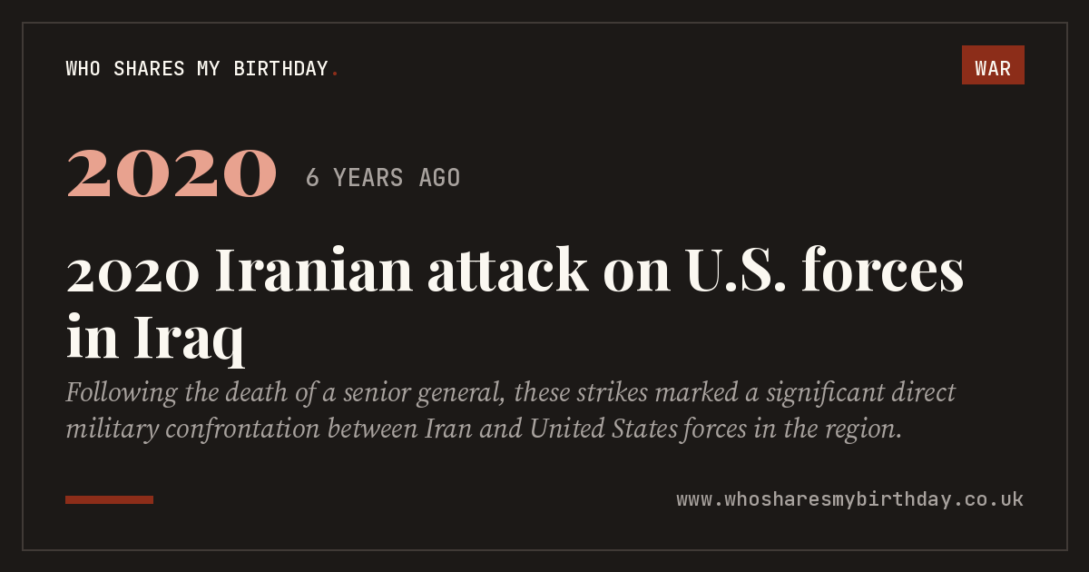 2020 Iranian attack on U.S. forces in Iraq