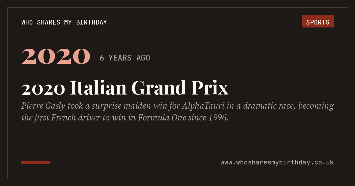 2020 Italian Grand Prix