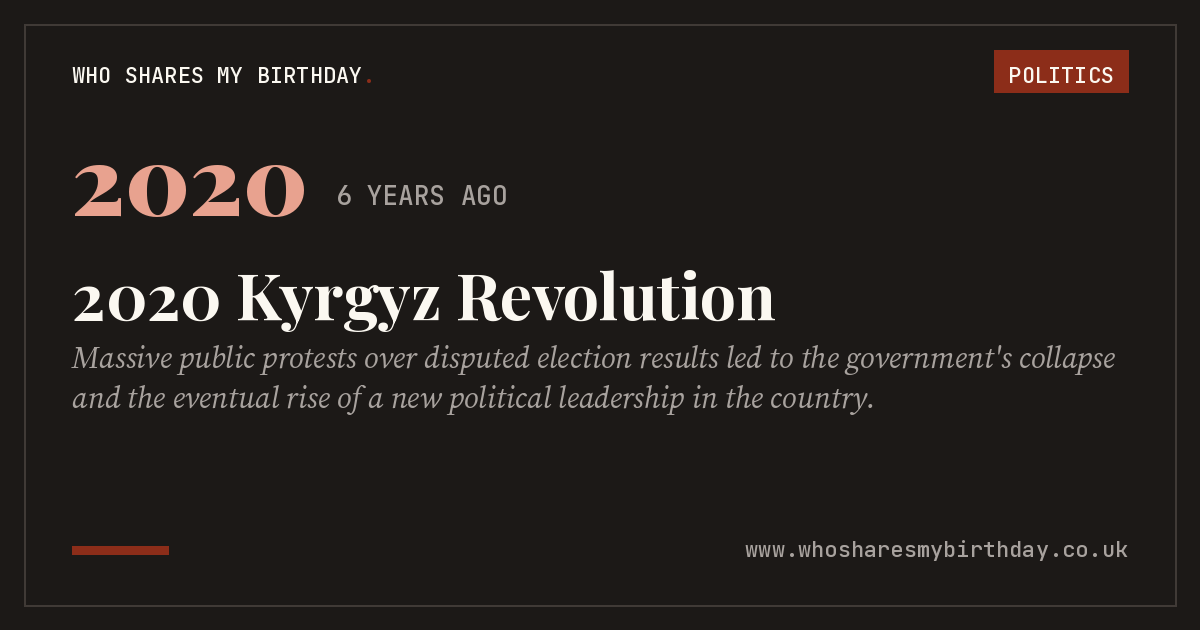 2020 Kyrgyz Revolution