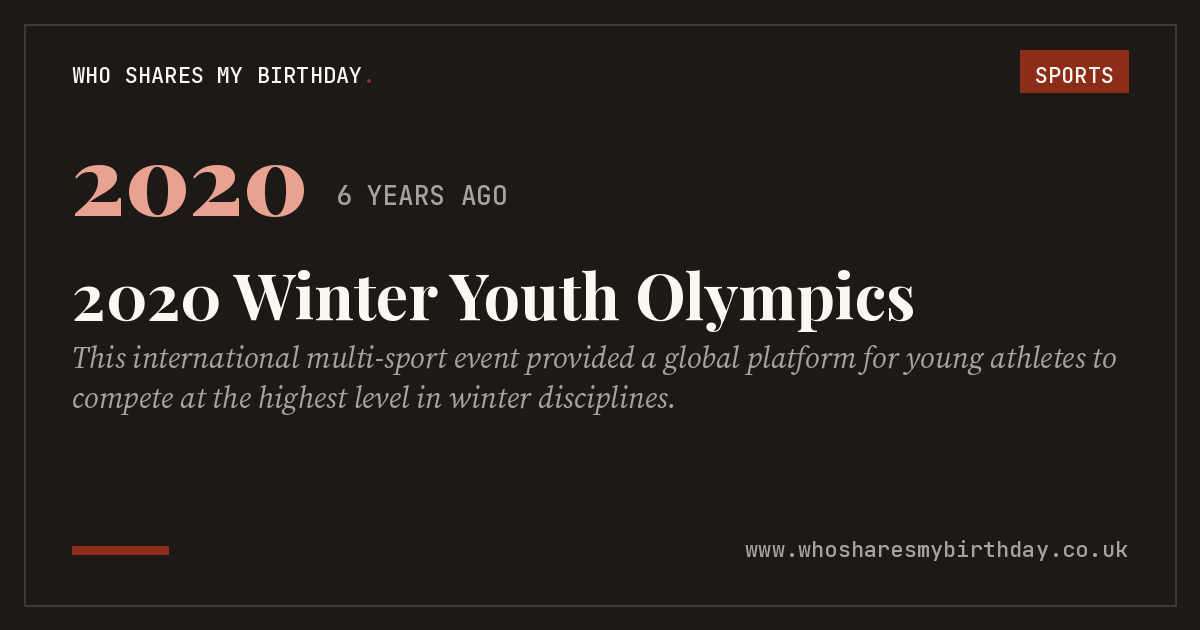 2020 Winter Youth Olympics