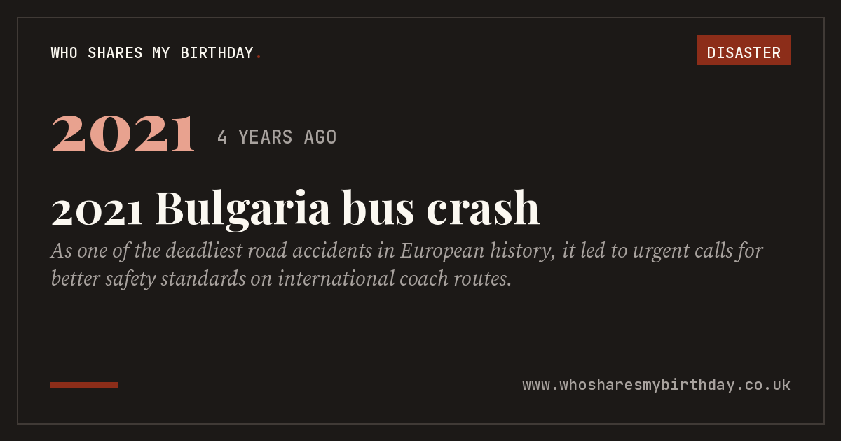 2021 Bulgaria bus crash