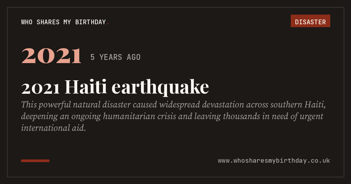2021 Haiti earthquake