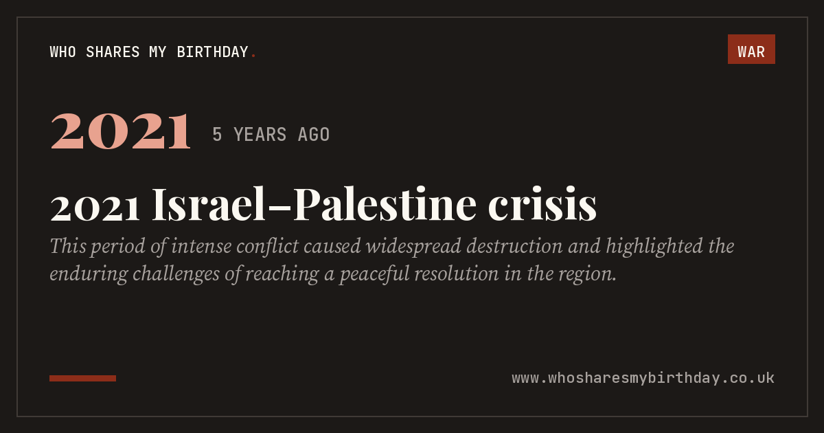 2021 Israel–Palestine crisis