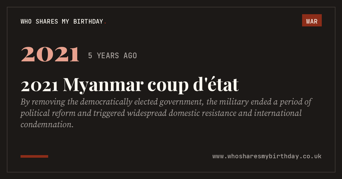 2021 Myanmar coup d'état