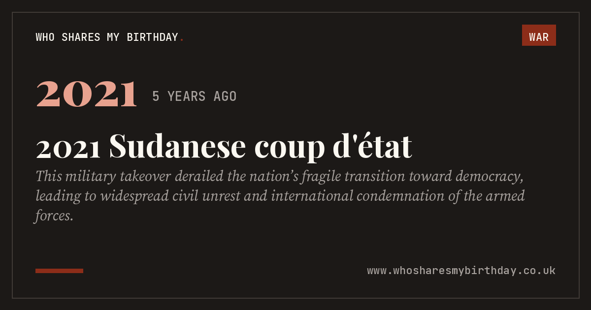 2021 Sudanese coup d'état