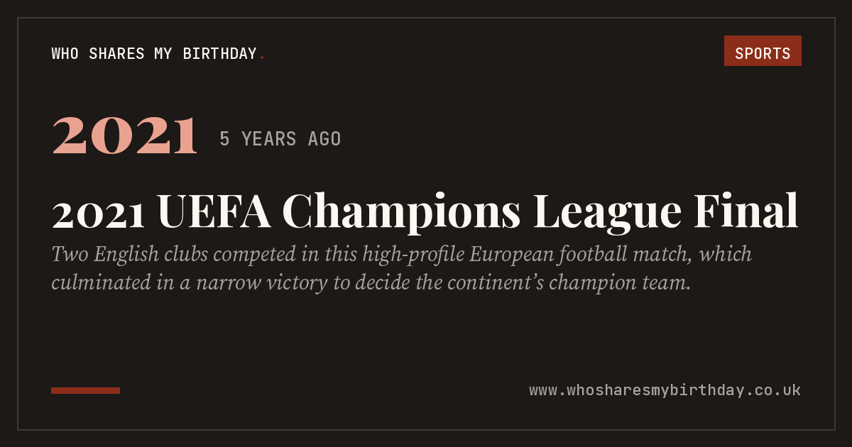 2021 UEFA Champions League Final