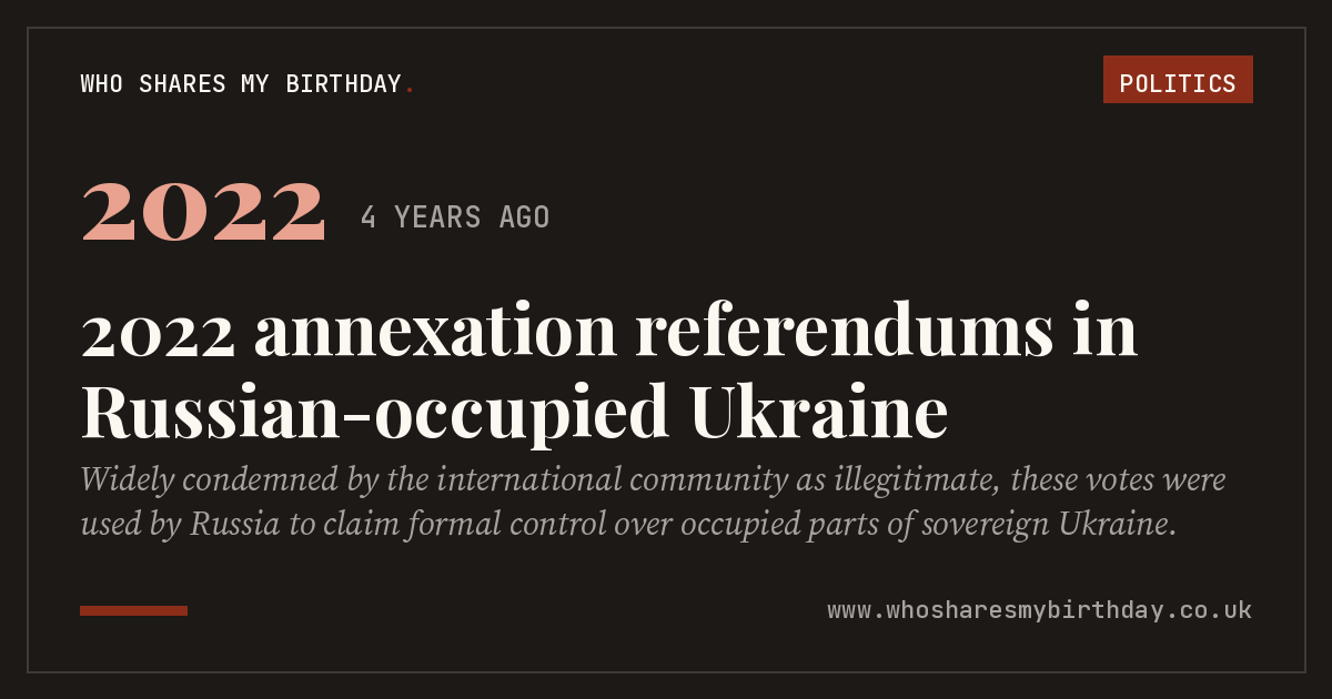 2022 annexation referendums in Russian-occupied Ukraine
