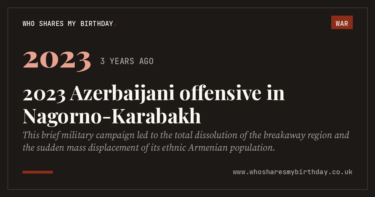 2023 Azerbaijani offensive in Nagorno-Karabakh
