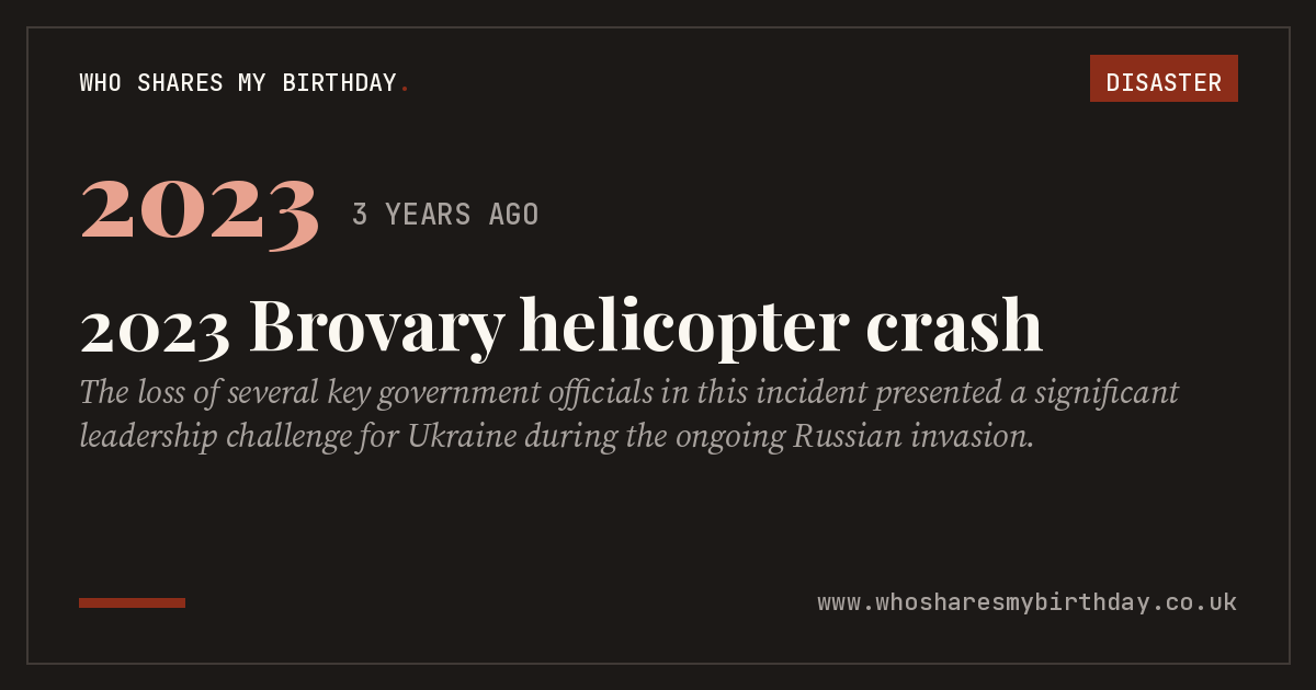 2023 Brovary helicopter crash